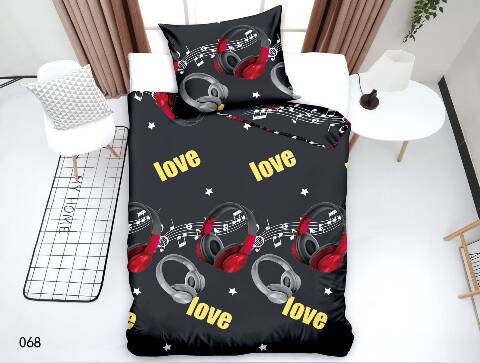 Komplet pościel 4 części 6317 Mix wzory 140x200