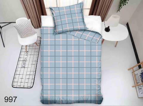 Komplet pościel 4 części 6324 Mix wzory 140x200 1