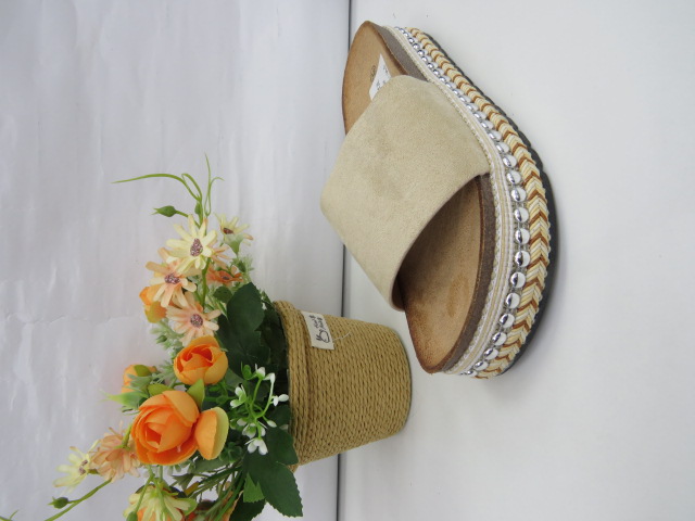 Klapki Damskie 055-137 BEIGE 36-41