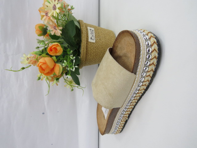 Klapki Damskie 055-137 BEIGE 36-41 1