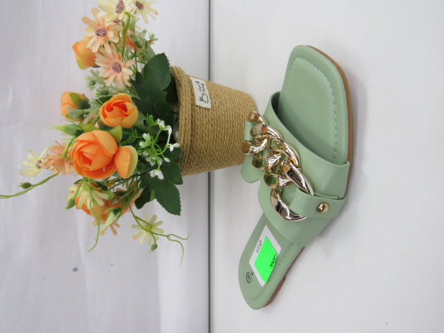 Klapki Damskie F-39 GREEN 36-41