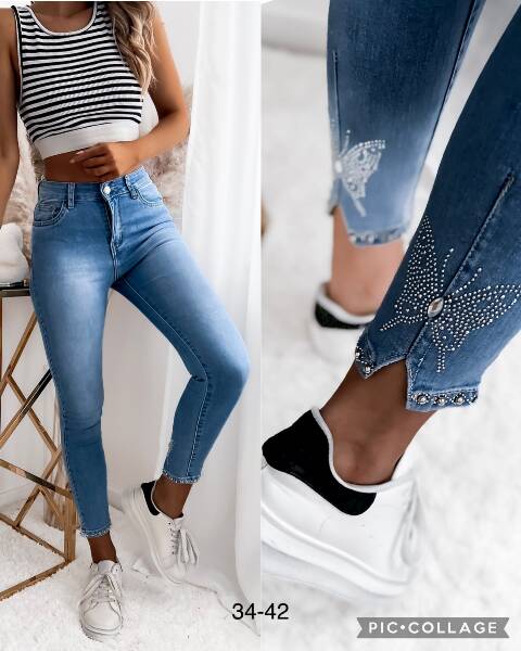 Jeansy damskie 7403 1 kolor 34-42 1