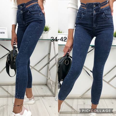 Jeansy damskie 7407 1 kolor 34-42 1