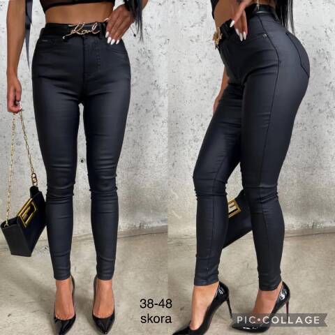 Spodnie skórzane damskie 7409 1 kolor 38-48