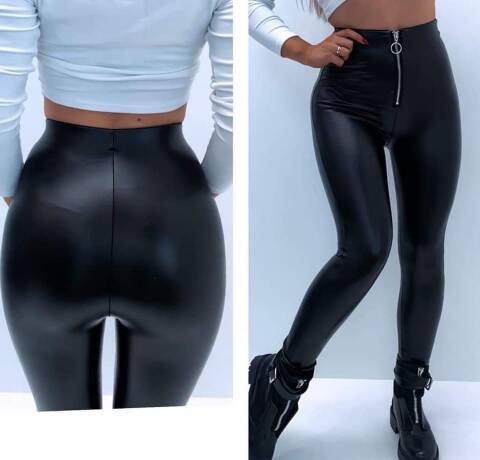 Spodnie skórzane damskie 7411 1 kolor 34-42