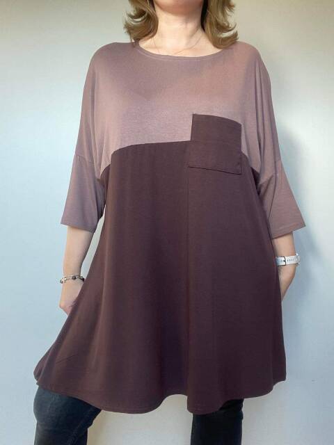 Tunika damskie 7585 Mix kolor Standard (towar polskie)