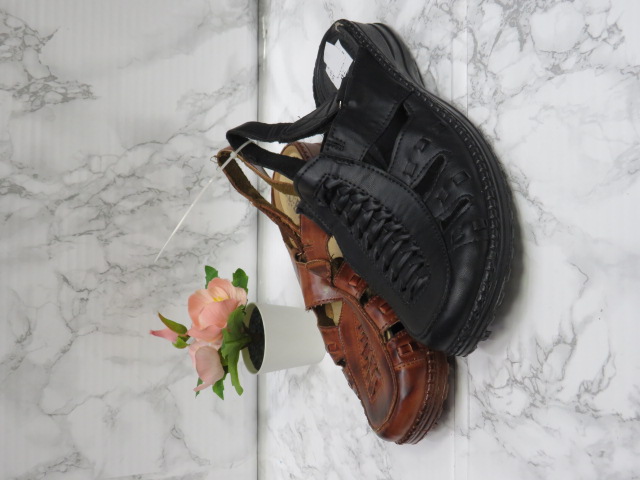 Sandały damskie E131A BLACK/WHITE/BROWN 37-42