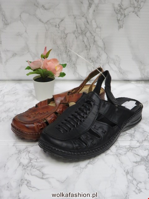 Sandały damskie E131A BLACK/WHITE/BROWN 37-42