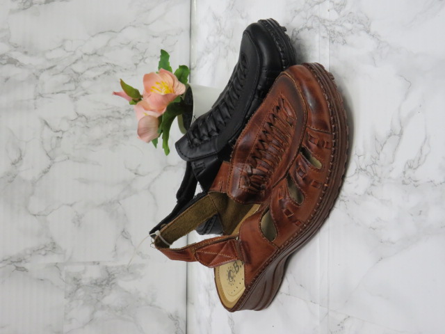 Sandały damskie E131A BLACK/WHITE/BROWN 37-42 1