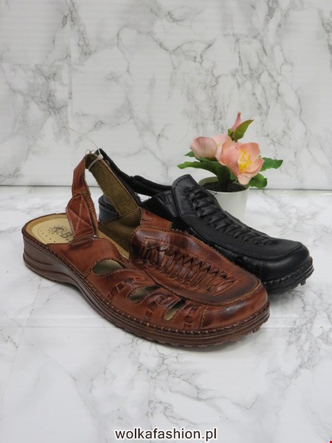 Sandały damskie E131A BLACK/WHITE/BROWN 37-42 1