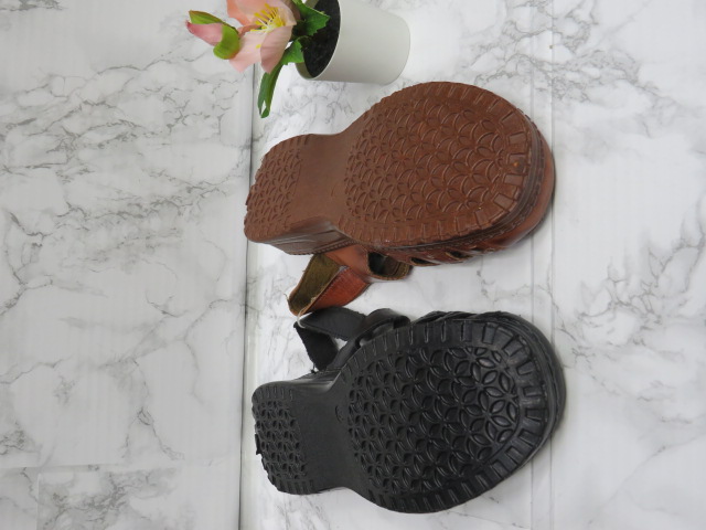 Sandały damskie E131A BLACK/WHITE/BROWN 37-42 2