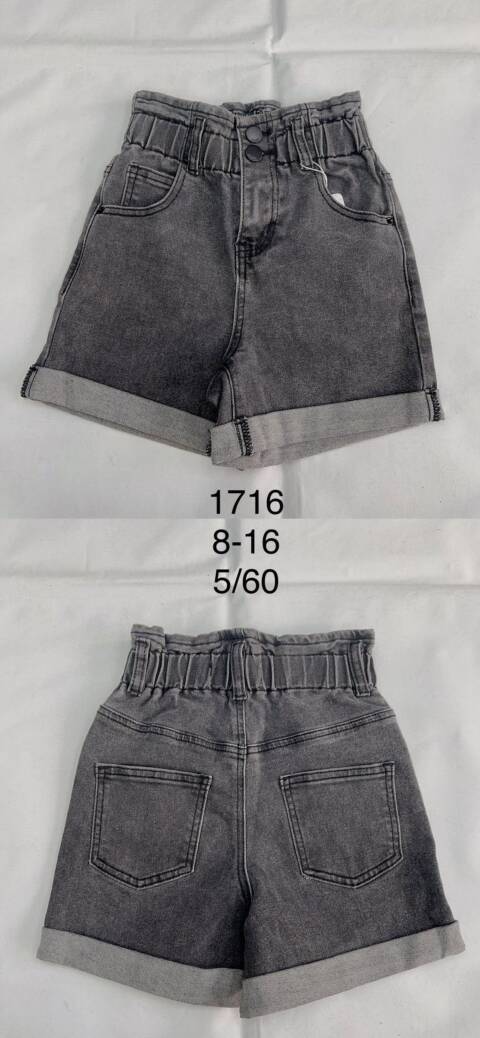 Szorty dziewczęca 1716 1 kolor 8-16 1