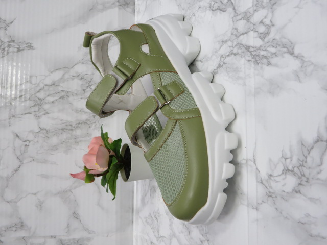 Sandały damskie A21-7632 GREEN 36-41