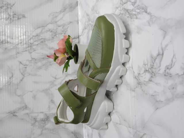 Sandały damskie A21-7632 GREEN 36-41 1