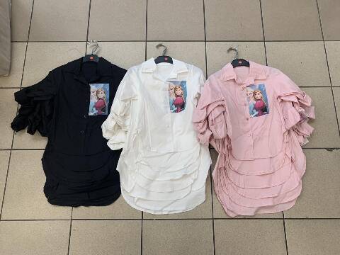 Koszula dziewczęce 8834 1 kolor 4-14