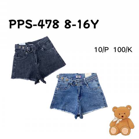 Szorty dziewczęce PPS-478 1 kolor 8-16 1