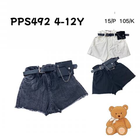 Szorty dziewczęce PPS492 1 kolor 4-12 1
