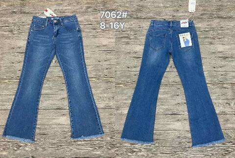 Jeansy dziewczęce 7062 1 kolor 8-16 1