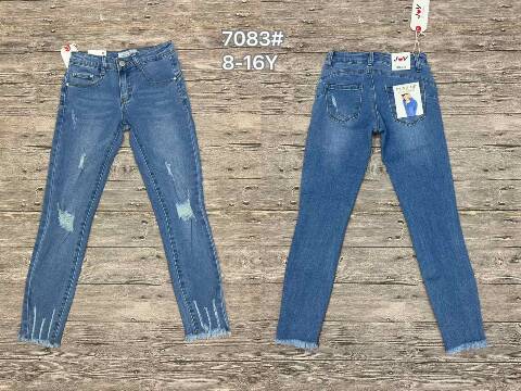 Jeansy dziewczęce 7083 1 kolor 8-16 1