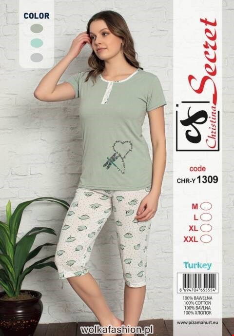 Piżama damskie Y1390 Mix kolor M-2XL (towar tureckie) 1