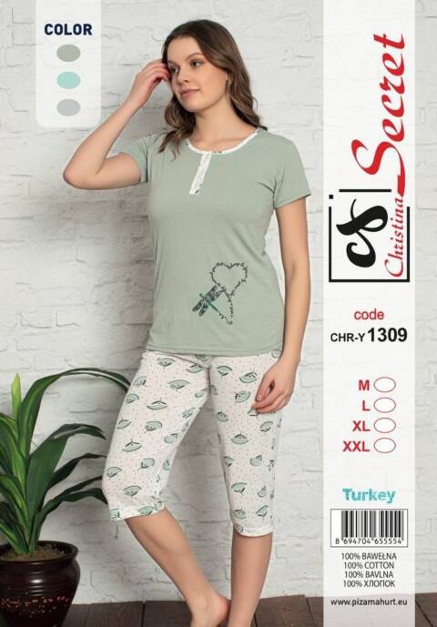 Piżama damskie Y1390 Mix kolor M-2XL (towar tureckie)