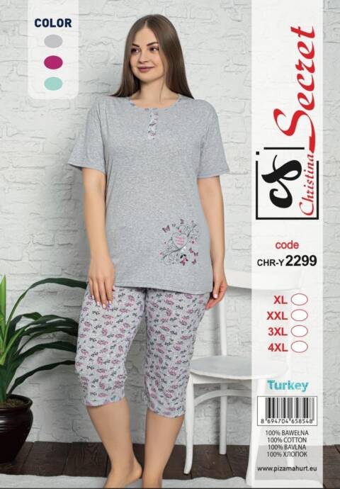 Piżama damskie Y2299 Mix kolor XL-4XL (towar tureckie) 1