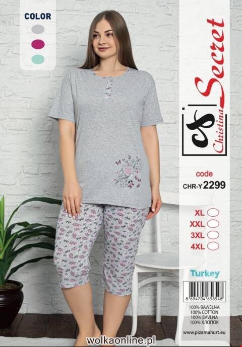 Piżama damskie Y2299 Mix kolor XL-4XL (towar tureckie)