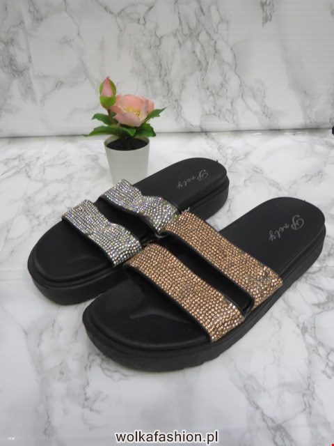 Klapki Damskie 1862 BLACK/WHITE/GOLD 36-41