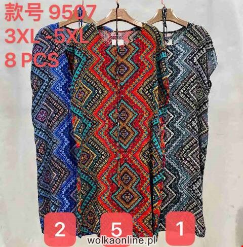 Sukienka damskie china 9507 Mix kolor 3XL-5XL