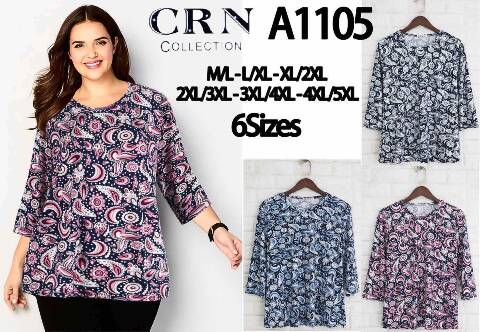 Bluzka damska China A1105 Mix kolor M/L-4XL/5XL