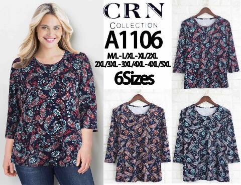 Bluzka damska China A1106 Mix kolor M/L-4XL/5XL 1