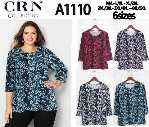 Bluzka damska China A1110 Mix kolor M/L-4XL/5XL 1