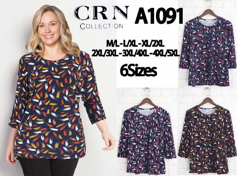 Bluzka damska China A1091 Mix kolor M/L-4XL/5XL 1