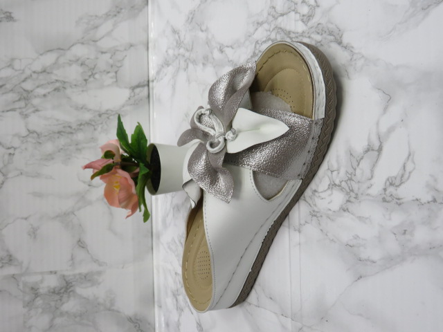 Klapki Damskie 3817-3 WHITE/GREY 39-43 1