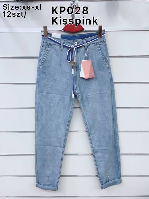 Jeansy damskie KP028 1 kolor XS-XL