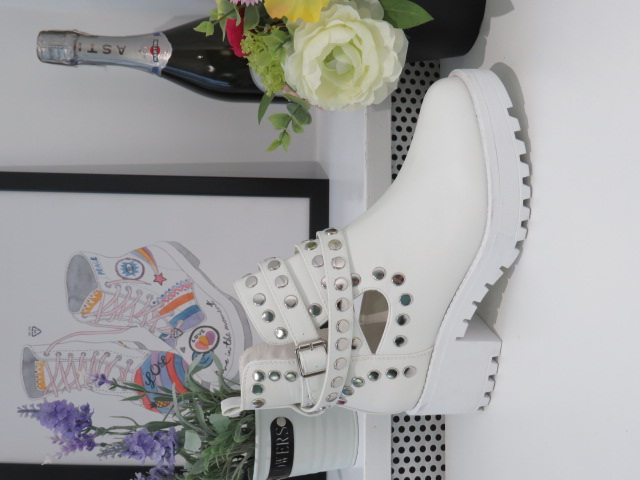 Botki Damskie 8355 WHITE 36-41