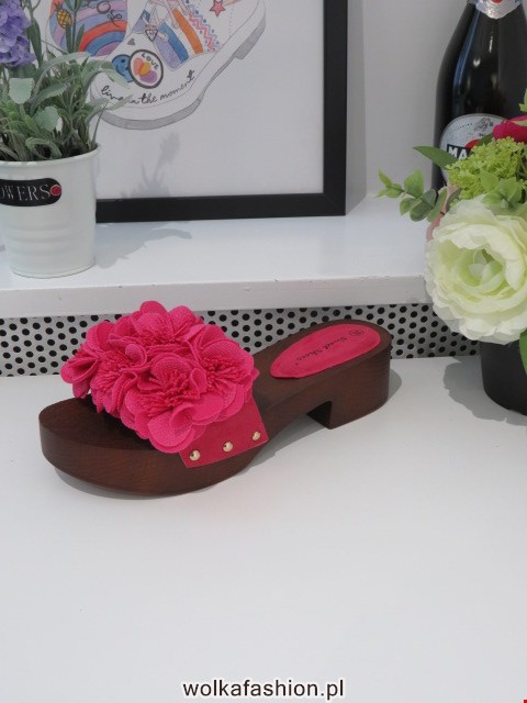 Klapki Damskie LS177 FUSHIA 36-41