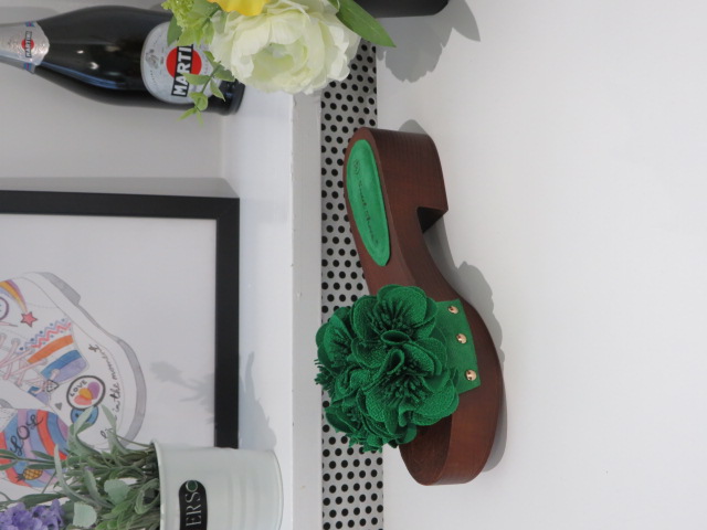 Klapki Damskie LS177 GREEN 36-41 1