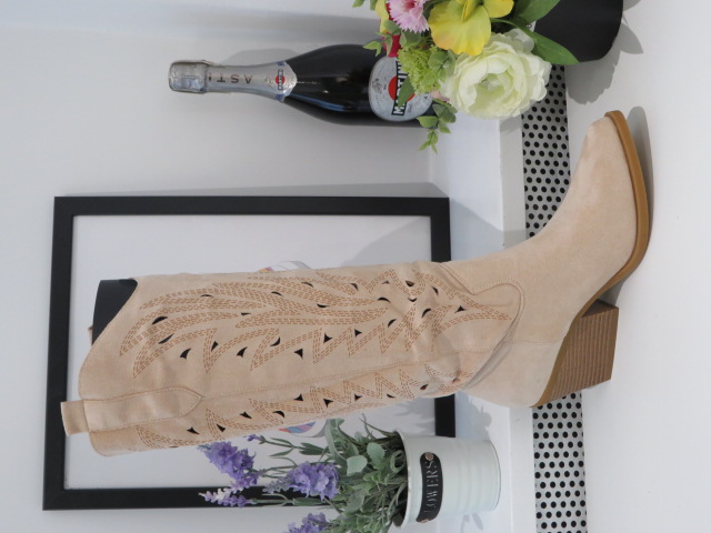 Kozaki Damskie 2119 BEIGE 36-41 1