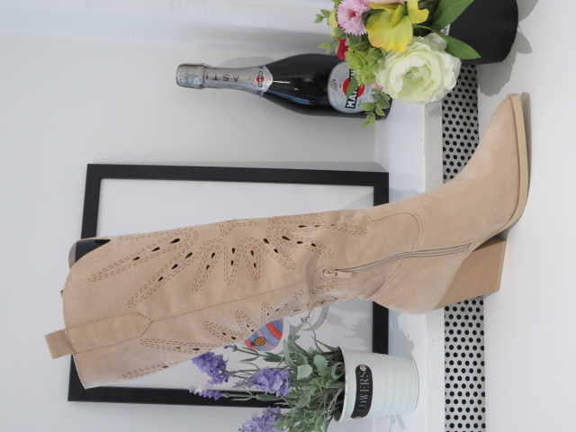 Kozaki Damskie 8676 BEIGE 36-41 1