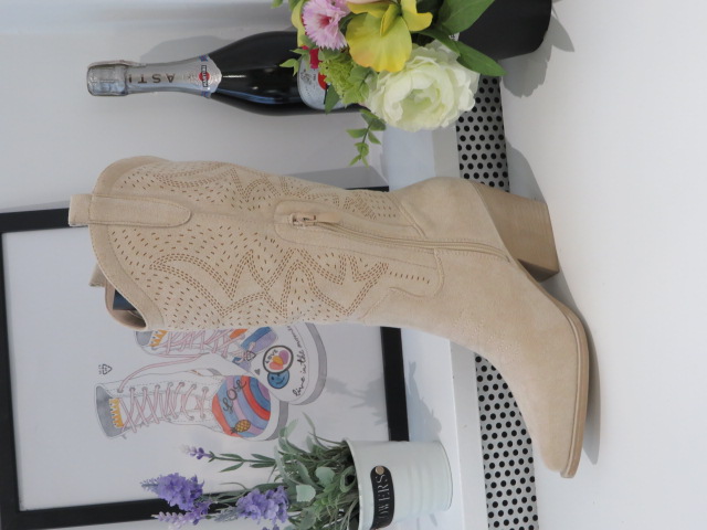 Kozaki Damskie RQ457 BEIGE 36-41 1