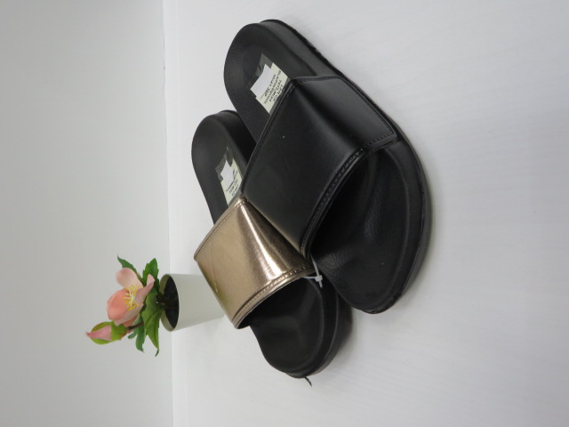 Klapki Damskie T015 BLACK/PINK/WHITE/GOLD 36-41