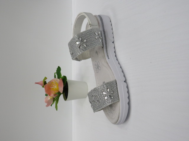 Sandały Dziecięce AB58 SILVER 31-36 1