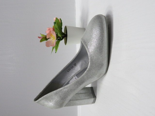 Czółenka damskie LS5184 SILVER 36-41