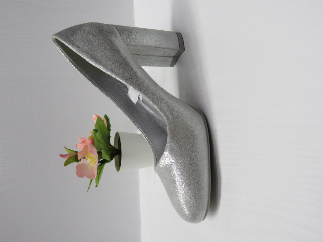Czółenka damskie LS5184 SILVER 36-41 1