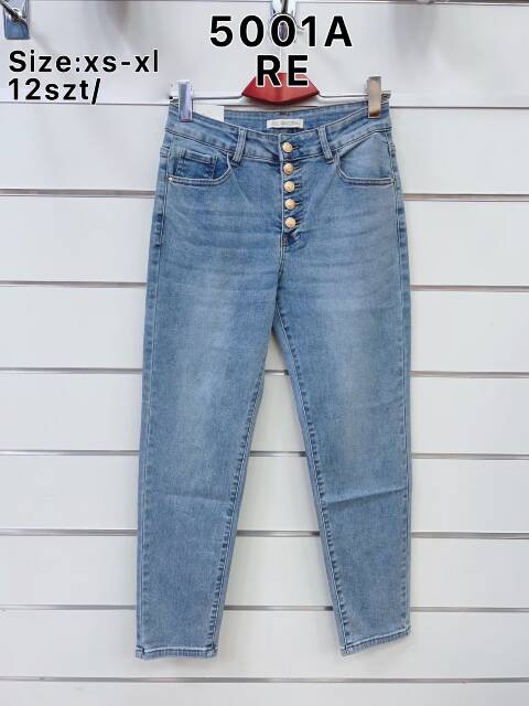 Jeansy damskie 5001A 1 kolor XS-XL