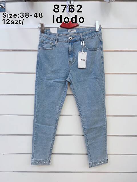 Jeansy damskie 8762  1 kolor 38-48 1