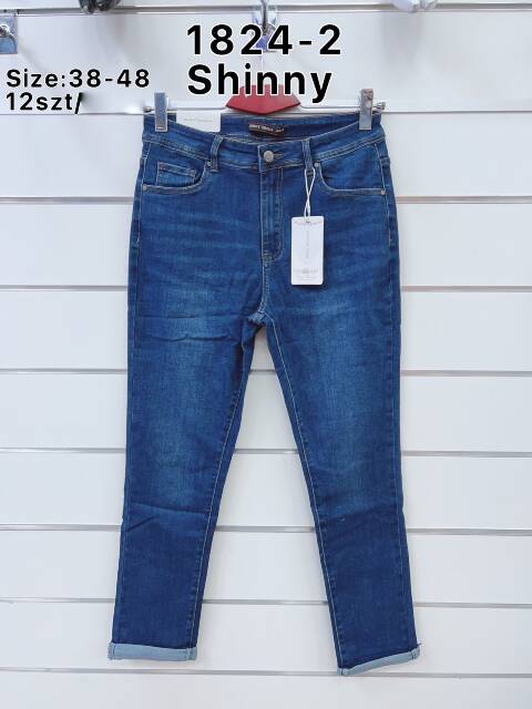 Jeansy damskie 1824-2  1 kolor 38-48