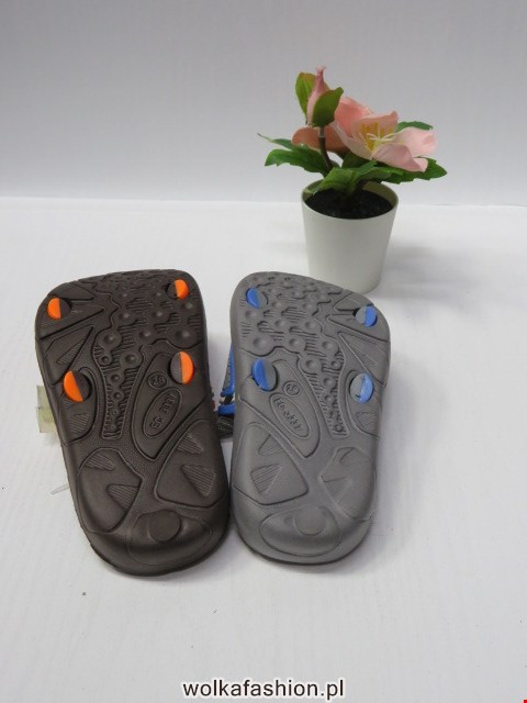 Kapcie Dziecięce B-37-8 BLUE/ORANGE/GREY/BROWN 24-29 2