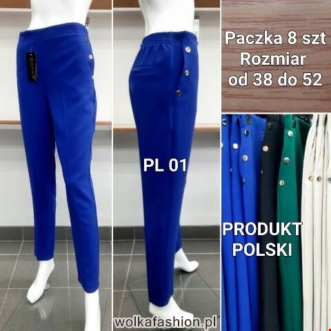 Spodnie damskie PL01 1 kolor 38-52